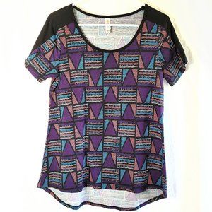 3/$20 Lularoe Black & Purple Triangle Classic T Shirt